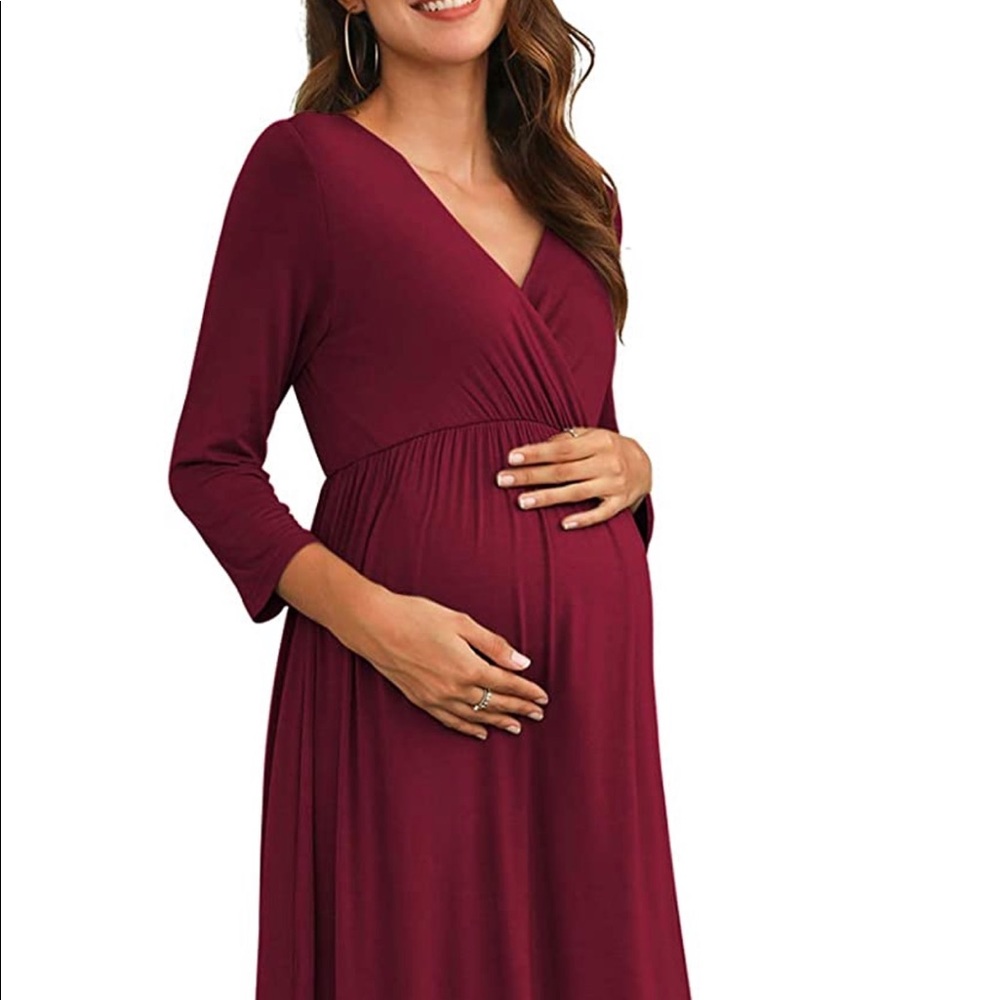 Maternity Maxi Dress - NWT - XXL - WINE RED